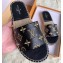 Louis Vuitton Monogram Espadrilles Slipper Sandals Black/Gold Logo 2020
