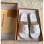 Louis Vuitton Monogram Espadrilles Slipper Sandals White/Silver Logo 2020