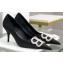 Balenciaga Heel Strassed BB Logo Satin Pumps Black 2020
