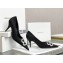 Balenciaga Heel Strassed BB Logo Satin Pumps Black 2020