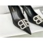 Balenciaga Heel Strassed BB Logo Satin Pumps Black 2020