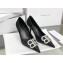 Balenciaga Heel Strassed BB Logo Satin Pumps Black 2020