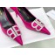 Balenciaga Heel Strassed BB Logo Satin Pumps Fuchsia 2020