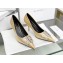 Balenciaga Heel Strassed BB Logo Satin Pumps Gold 2020