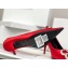 Balenciaga Heel Strassed BB Logo Satin Pumps Red 2020
