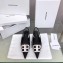 Balenciaga Strassed BB Logo Satin Slingback Flat Ballerinas Black 2020