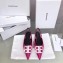 Balenciaga Strassed BB Logo Satin Slingback Flat Ballerinas Fuchsia 2020