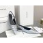 Balenciaga Strassed BB Logo Satin Slingback Flat Ballerinas Silver 2020