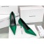 Balenciaga Heel 8cm Satin Pumps Green 2020