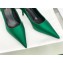 Balenciaga Heel 8cm Satin Pumps Green 2020