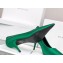 Balenciaga Heel 8cm Satin Pumps Green 2020