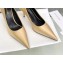 Balenciaga Heel 8cm Satin Pumps Gold 2020