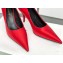 Balenciaga Heel 8cm Satin Pumps Red 2020