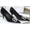 Balenciaga Heel Strassed BB Logo Velvet Pumps Black 2020