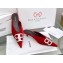 Balenciaga Heel Strassed BB Logo Velvet Mules Pumps Red 2020