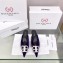 Balenciaga Heel Strassed BB Logo Velvet Mules Pumps Purple 2020