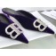 Balenciaga Heel Strassed BB Logo Velvet Mules Pumps Purple 2020