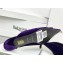 Balenciaga Heel Strassed BB Logo Velvet Mules Pumps Purple 2020