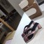 Balenciaga Heel 6cm Double Square Open Back Flip Flop Thong Sandals Crinkled Pink Gold 2020