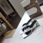 Balenciaga Heel 6cm Double Square Open Back Flip Flop Thong Sandals Crinkled White 2020