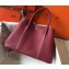 Hermes Calfskin Garden Party 30/36 Bag Bordeaux Red