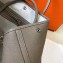 Hermes Calfskin Garden Party 30/36 Bag Light Gray