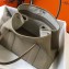 Hermes Calfskin Garden Party 30/36 Bag Light Gray
