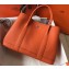 Hermes Calfskin Garden Party 30/36 Bag Orange