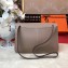 Hermes Halzan Tote Bag in Original Togo Leather Light Gary