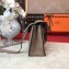 Hermes Halzan Tote Bag in Original Togo Leather Light Gary