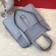Hermes Halzan Tote Bag in Original Togo Leather Baby Blue 