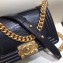 Chanel Lizard Pattern Boy Flap Shoulder Small Bag Black