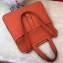 Hermes Halzan Tote Bag in Original Togo Leather Orange