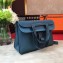 Hermes Halzan Tote Bag in Original Togo Leather Galicia Blue
