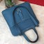 Hermes Halzan Tote Bag in Original Togo Leather Galicia Blue