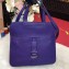 Hermes Halzan Tote Bag in Original Togo Leather Purple