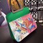 Hermes Halzan Print Tote Bag in Original Togo Leather Green/Grey
