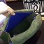 Hermes Halzan Tote Bag in Original Togo Leather Dark Green/Blue