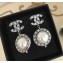 Chanel CC Pearl Earrings A53137 Silver 2018