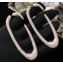 Saint Laurent Silver-Tone Crystal Hoop Earrings