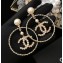 Chanel Crystal CC in Large Chain Loop Gold/Black 2018