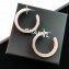 Chanel Square Loop Stud Earrings Black 2018