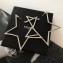 Saint Laurent Stars Oversized Earrings In Brass 570561