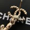 Chanel CC Multicolored Cross Earrings Blue/Gold 