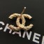 Chanel Crystal Twist CC Stud Earrings Gold 2018