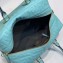 Fendi All-over FF Logo Motif Leather Small Boston Bag Pale Blue 2019