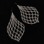 Saint Laurent Smoking Mesh Earrings In Brass And Crystals 564033