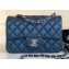 Chanel Pearl Caviar Calfskin Small Classic Flap Bag A1116 Blue
