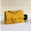 Chanel Pearl Caviar Calfskin Small Classic Flap Bag A1116 Yellow