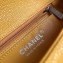 Chanel Pearl Caviar Calfskin Small Classic Flap Bag A1116 Yellow